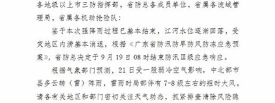 受灾地区内涝基本消退，省防总结束防汛Ⅲ级应急响应